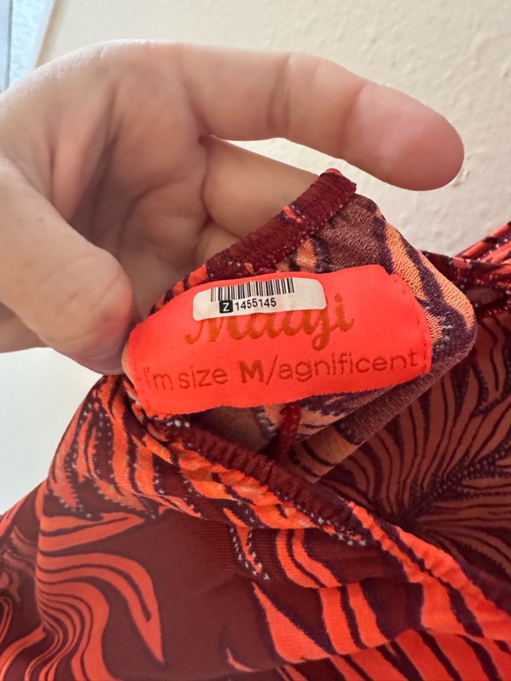 Maaji Red & Orange Tropical Print Dress - Picture 3 of 4